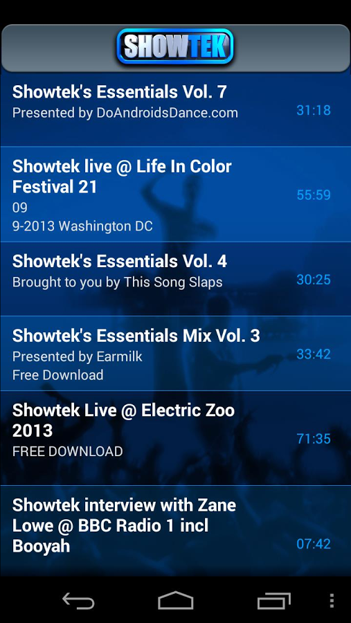Showtek Official App截图3