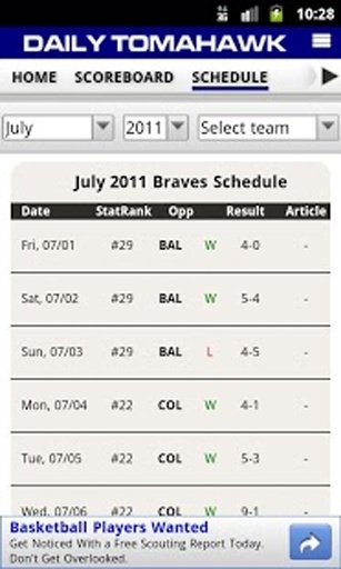 Daily Tomahawk - ATL Braves截图1