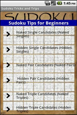 Sudoku Tricks and Tips截图4