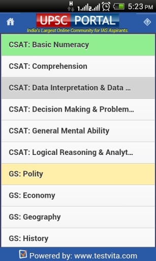 UPSC Portal - Free Quiz截图2