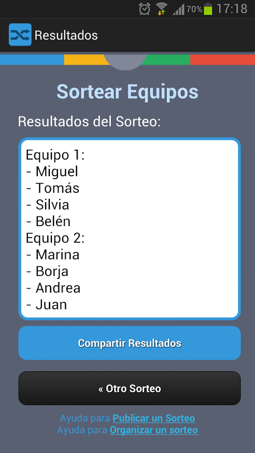 Sortear - Equipos y Prem...截图8