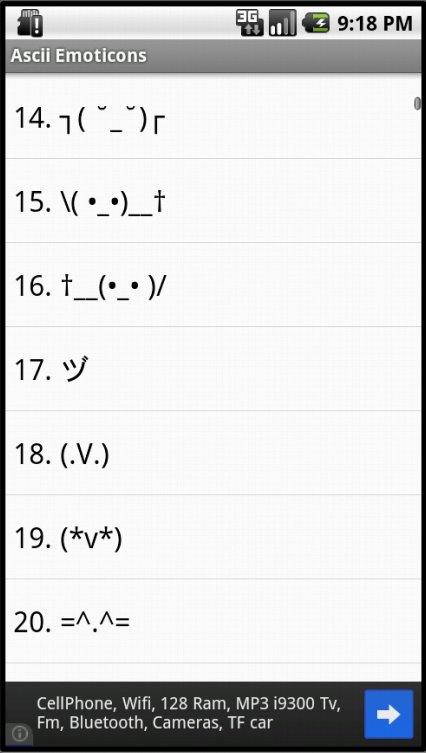 Ascii Emoticons截图1