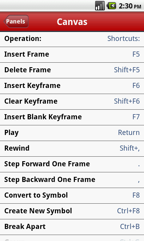 Shortcuts fo...截图4