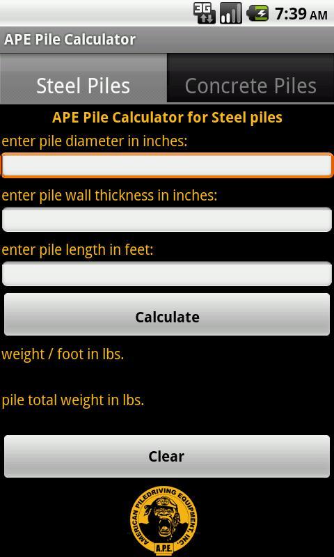 APE Pile Calculator截图1