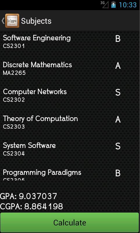 CGPA Calculator截图3