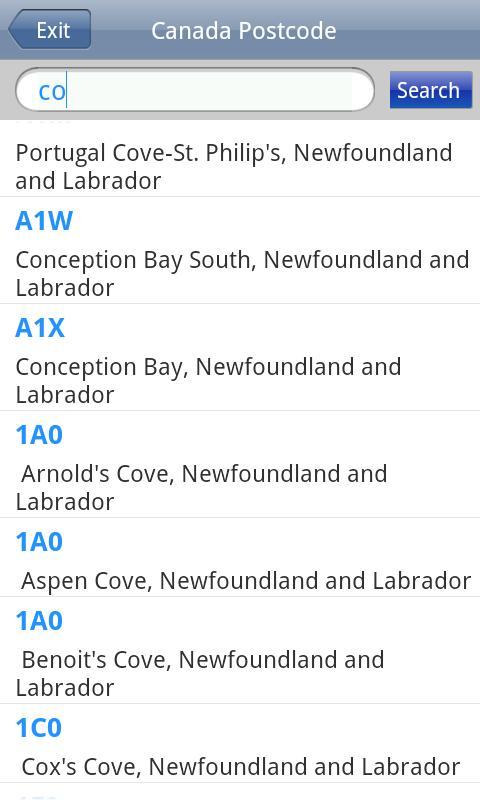 Canada postcode截图1