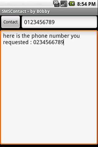 B SMS Contact Froyo截图2