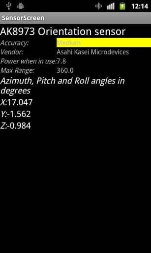 Android Sensors截图2