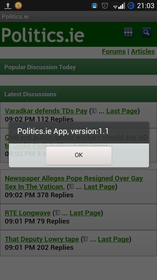 Politics.ie Mobile App截图1