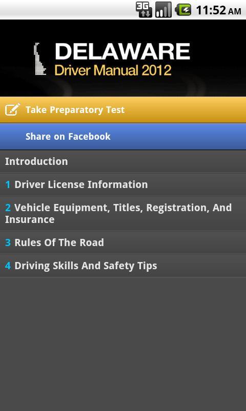 Delaware Driver Manual Free截图5