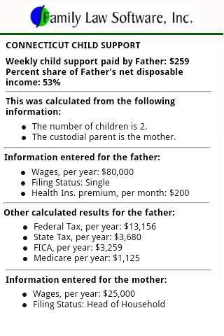 CT Child Support Calculator截图2