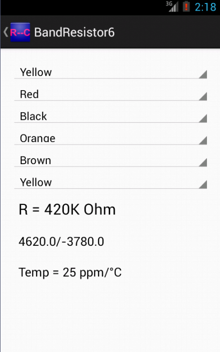 Resistance Calculator截图1