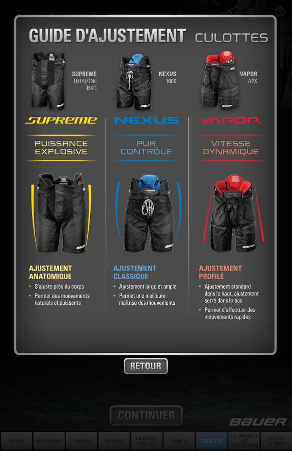 Bauer Gear Guide - French截图4