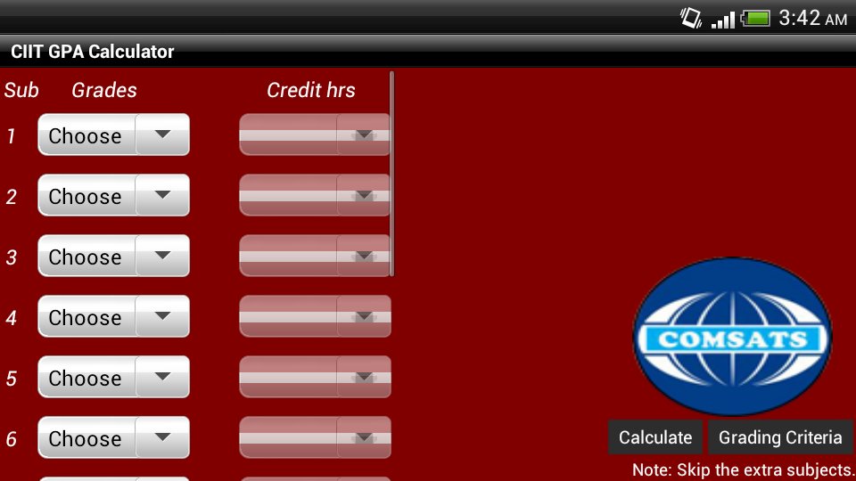 CIIT GPA-CGPA Calculator截图5