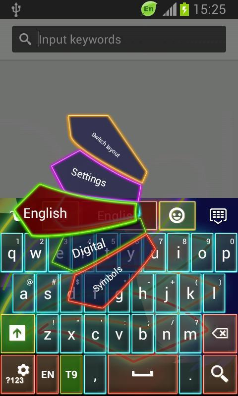 Neon Keyboard for Galaxy Grand截图3