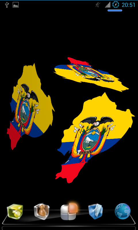 Ecuador Flag Map LWP 3D截图2