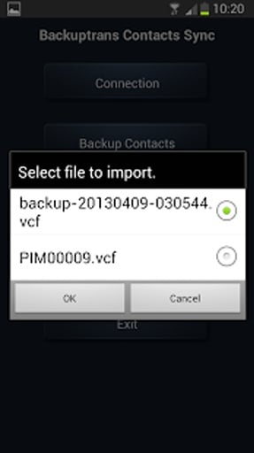 Backuptrans Contacts Sync截图3