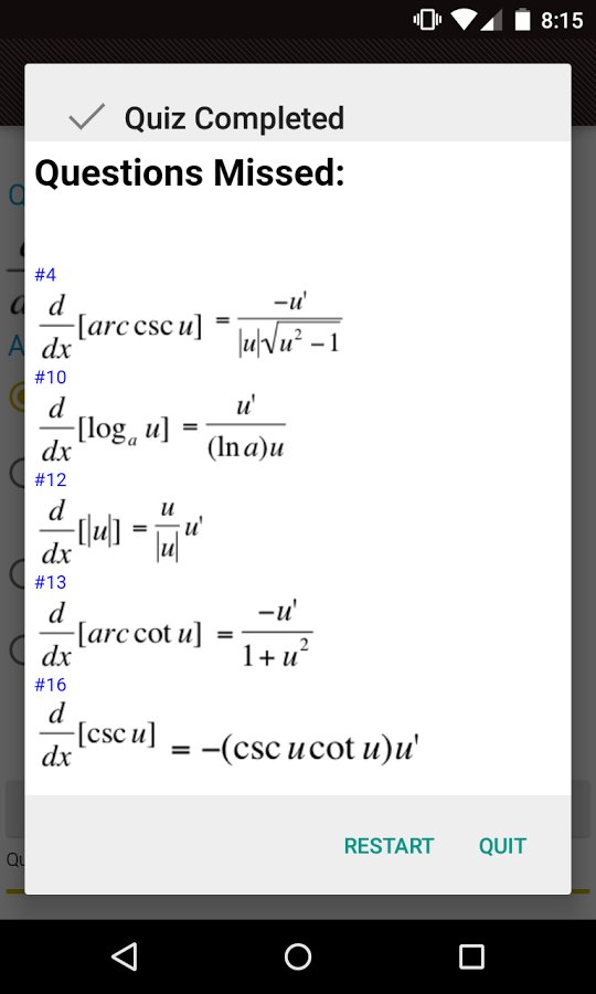 Derivative and Integral Rules截图1