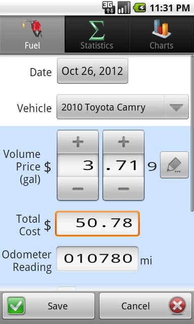 GasLog - Gas Mileage Tracker截图4