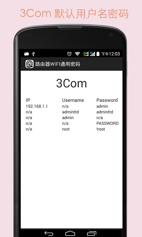 无线路由器通用密码截图5