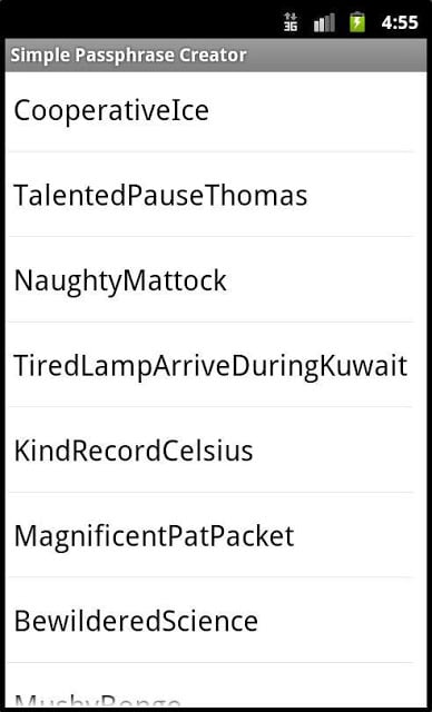 Simple Passphrase Creator截图1