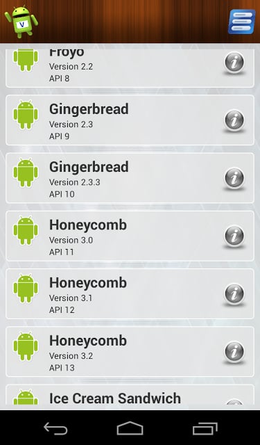 Android Versions截图3