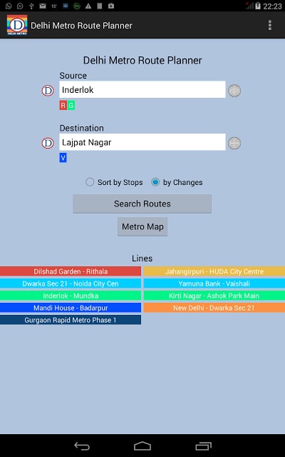 Delhi Metro Route Planner截图1