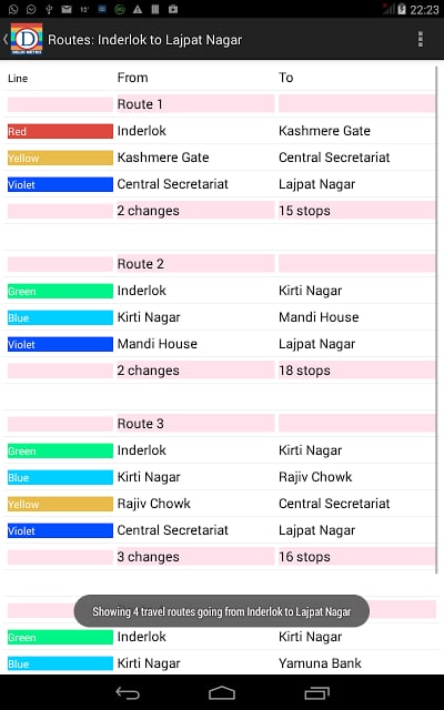 Delhi Metro Route Planner截图8