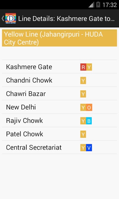Delhi Metro Route Planner截图9
