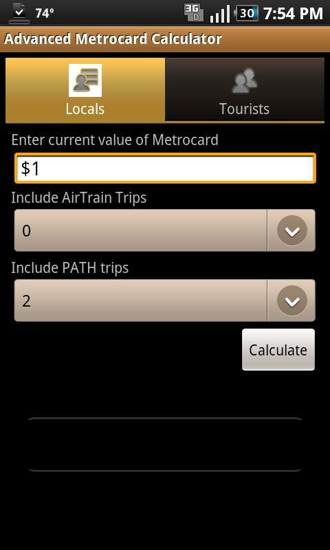 Advanced Metrocard Calculator截图2