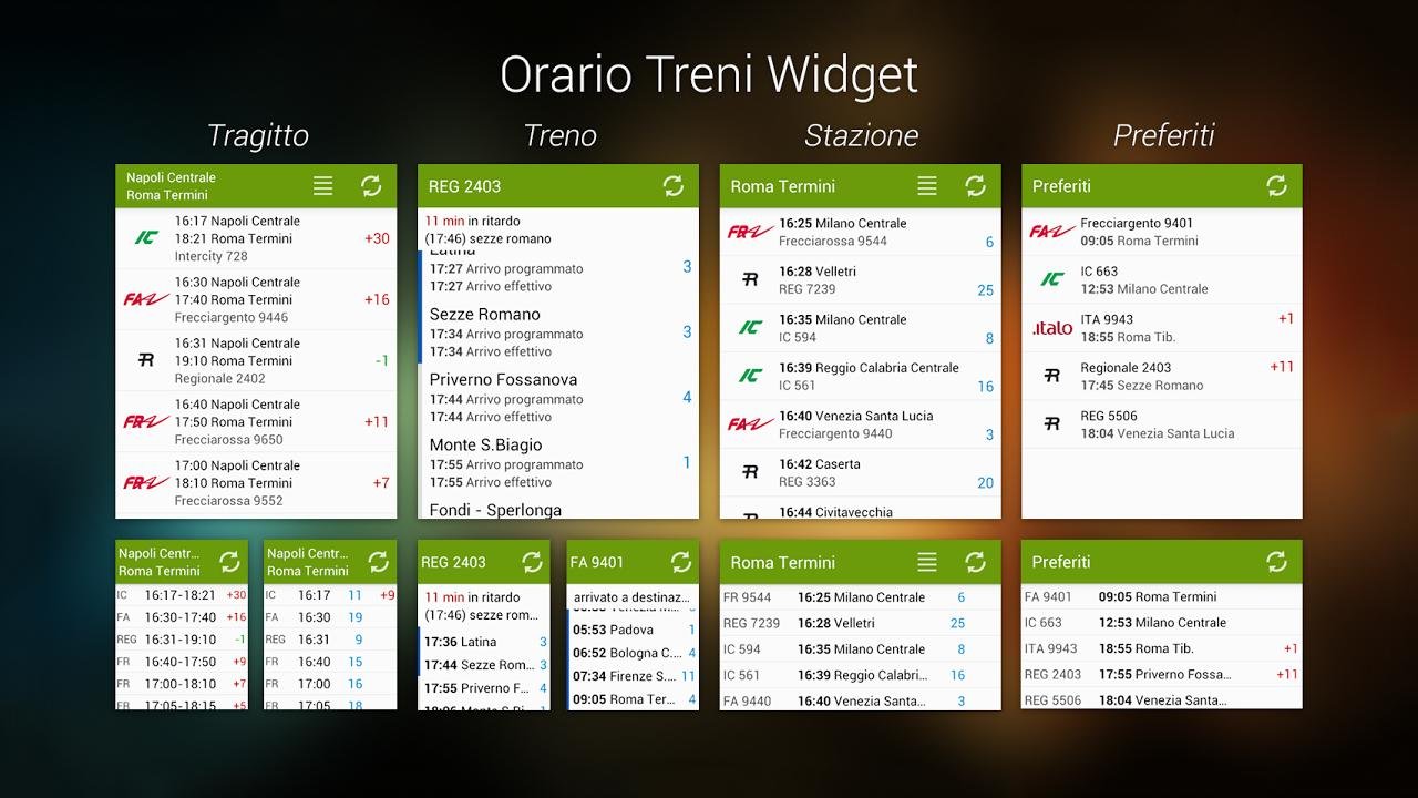 Train Timetable Italy Widgets截图2