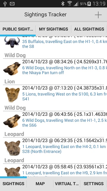 Sightings Tracker截图1