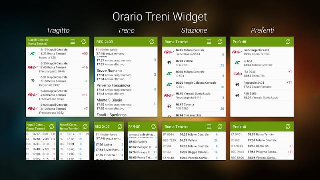 Train Timetable Italy Widgets截图4