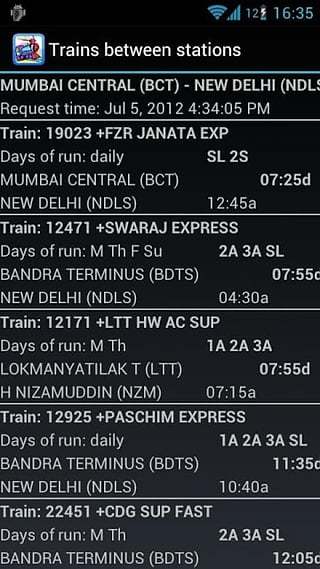 PNR status and train info截图4