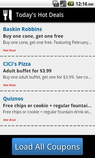 Dining Deals - Food Coupons截图5