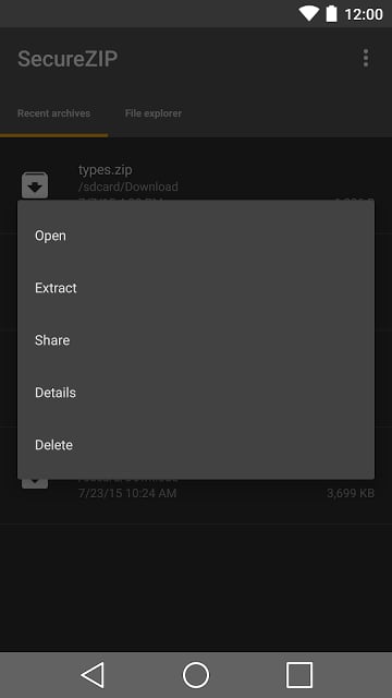 SecureZIP Reader for Android截图2