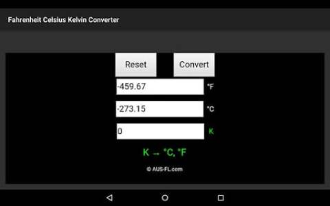 Fahrenheit Celsius Kelvin Conv截图2