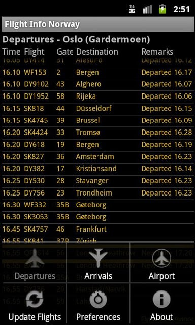 Flight Info Norway截图10