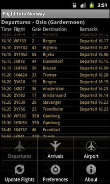 Flight Info Norway截图