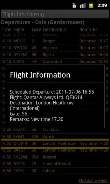 Flight Info Norway截图5