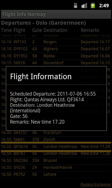 Flight Info Norway截图7