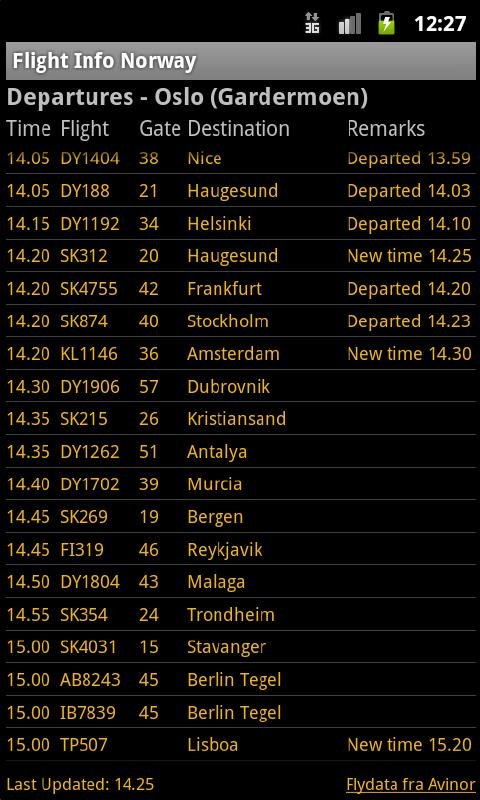 Flight Info Norway截图3