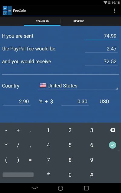 贝宝计算器 PayPal Calculator截图5