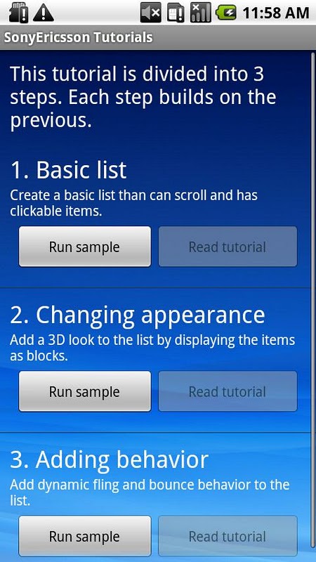 Sony Xperia developer tutorial截图4