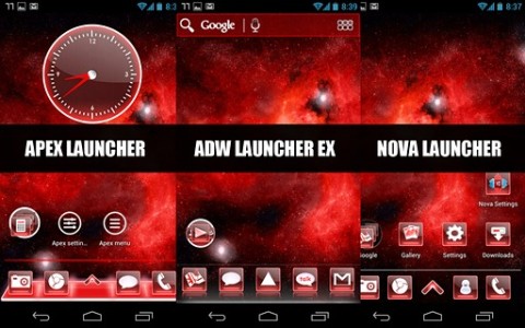 red Fusion Go Launcher Theme截图3