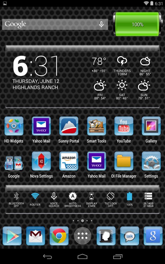 LC Aqua Theme For GO Launcher EX截图2