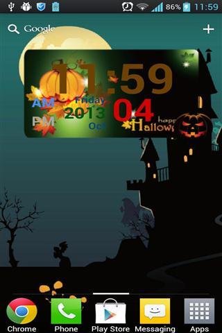 Halloween Clock Widget截图3