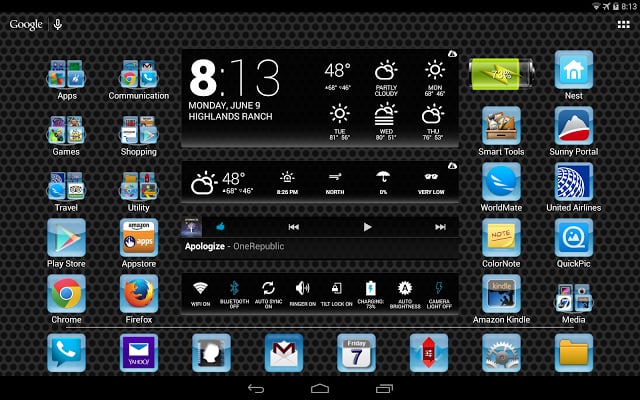 LC Aqua Theme For GO Launcher EX截图8