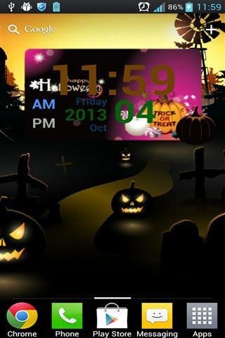 Halloween Clock Widget截图1