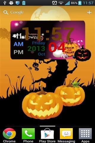 Halloween Clock Widget截图4